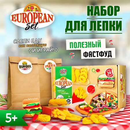 Пластилин Лепи легко Kitchen Europian воздушный в ассортименте
