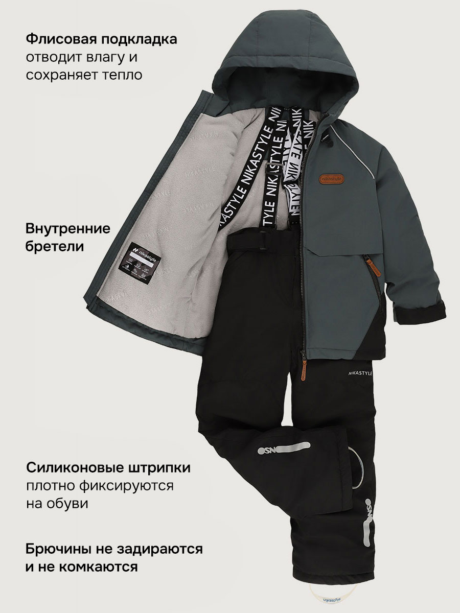 Костюм NIKASTYLE 7м2126 мох/черный - фото 7