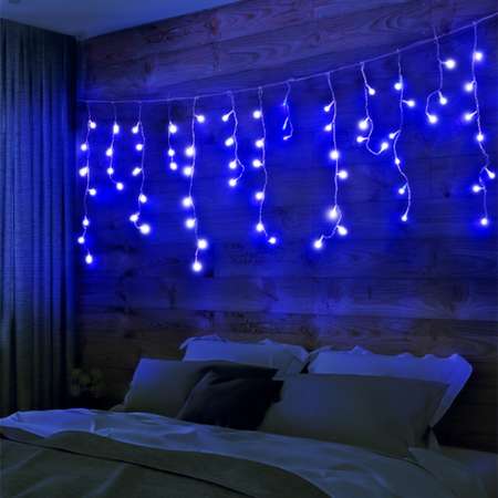 Гирлянда SH Lights Бахрома 100 синих LED с эффектом мерцания 2м