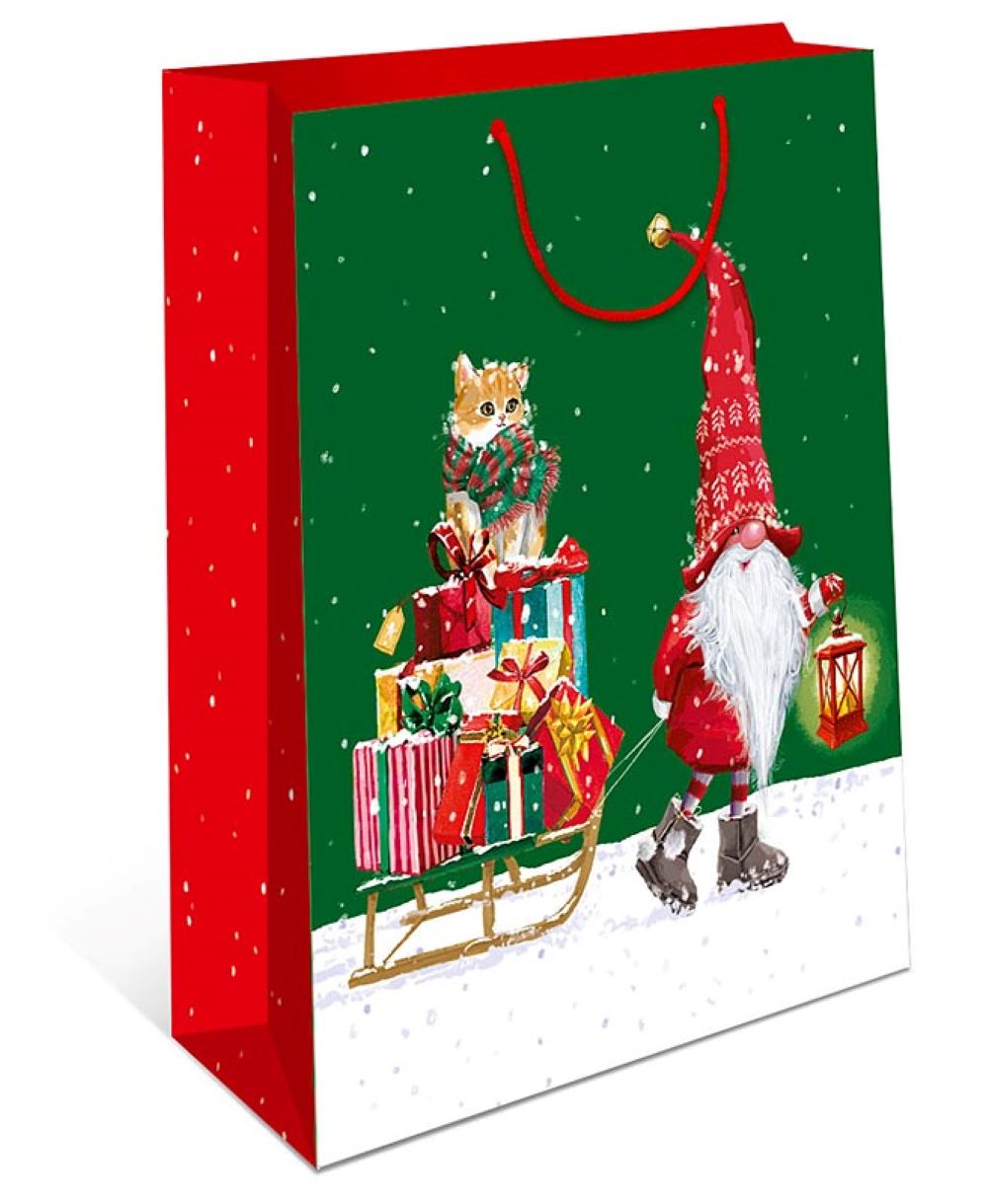 Подарочный бумажный пакет Арт и Дизайн 18х22х10 см. с новым 2024 годом - фото 3