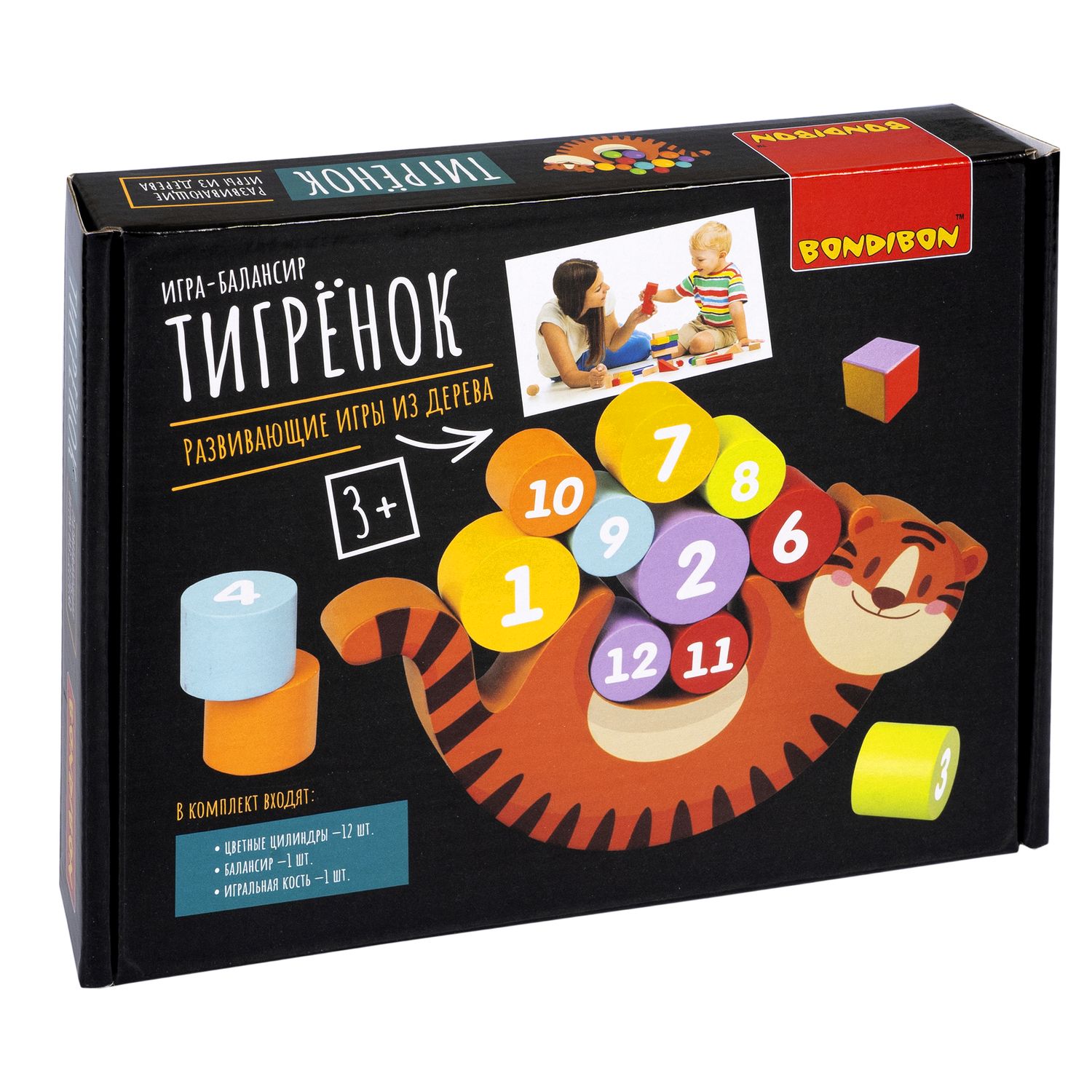 Настольная игра Bondibon балансир деревянный Тигренок - фото 1
