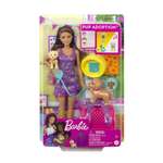 Кукла модельная Barbie Pup Adoption с питомцами HKD86