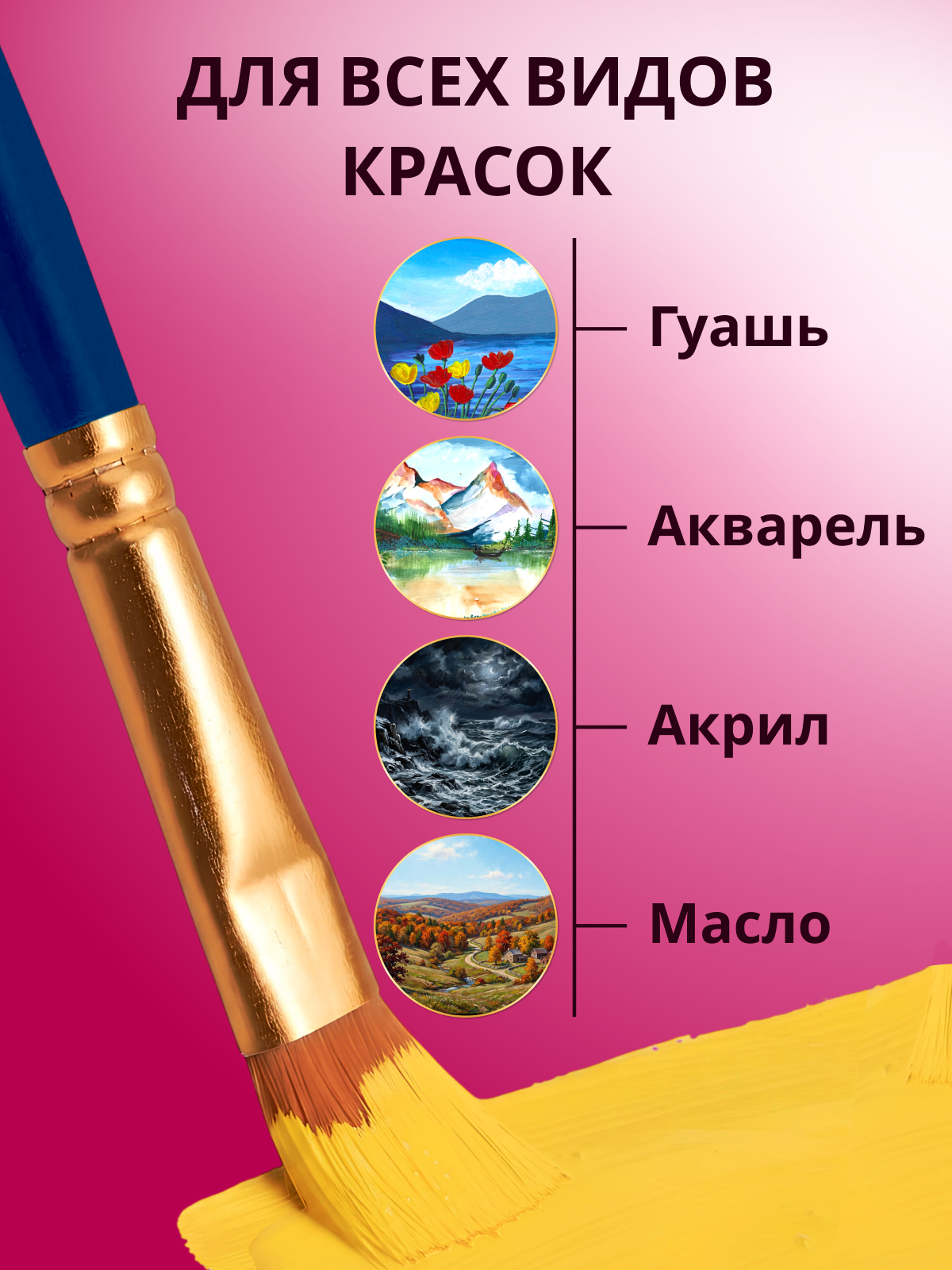 Кисть AXLER 10 шт. (синтетика) - фото 5