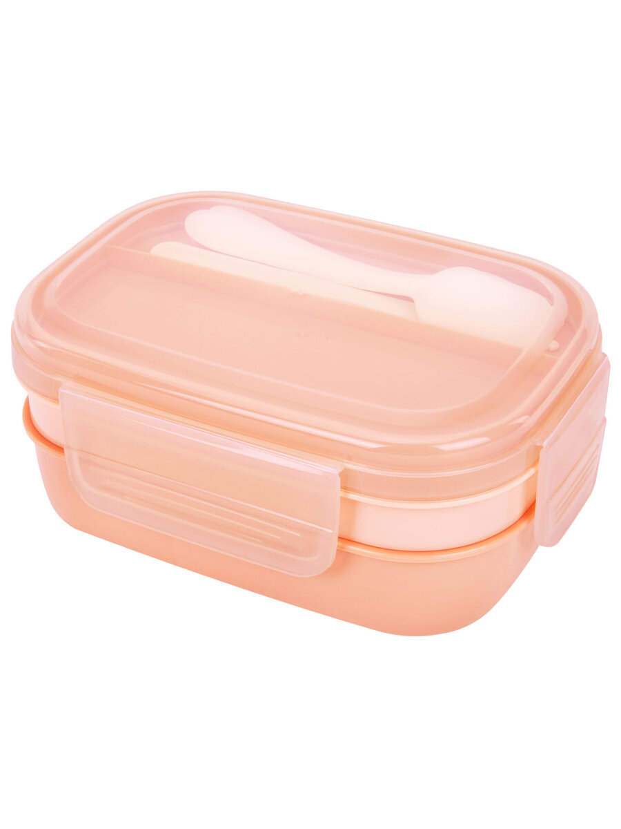 Ланч-бокс Joylux контейнер для еды с 8 отделениями и приборами 1,9 л 3 уровня 10х21х14 см - фото 9