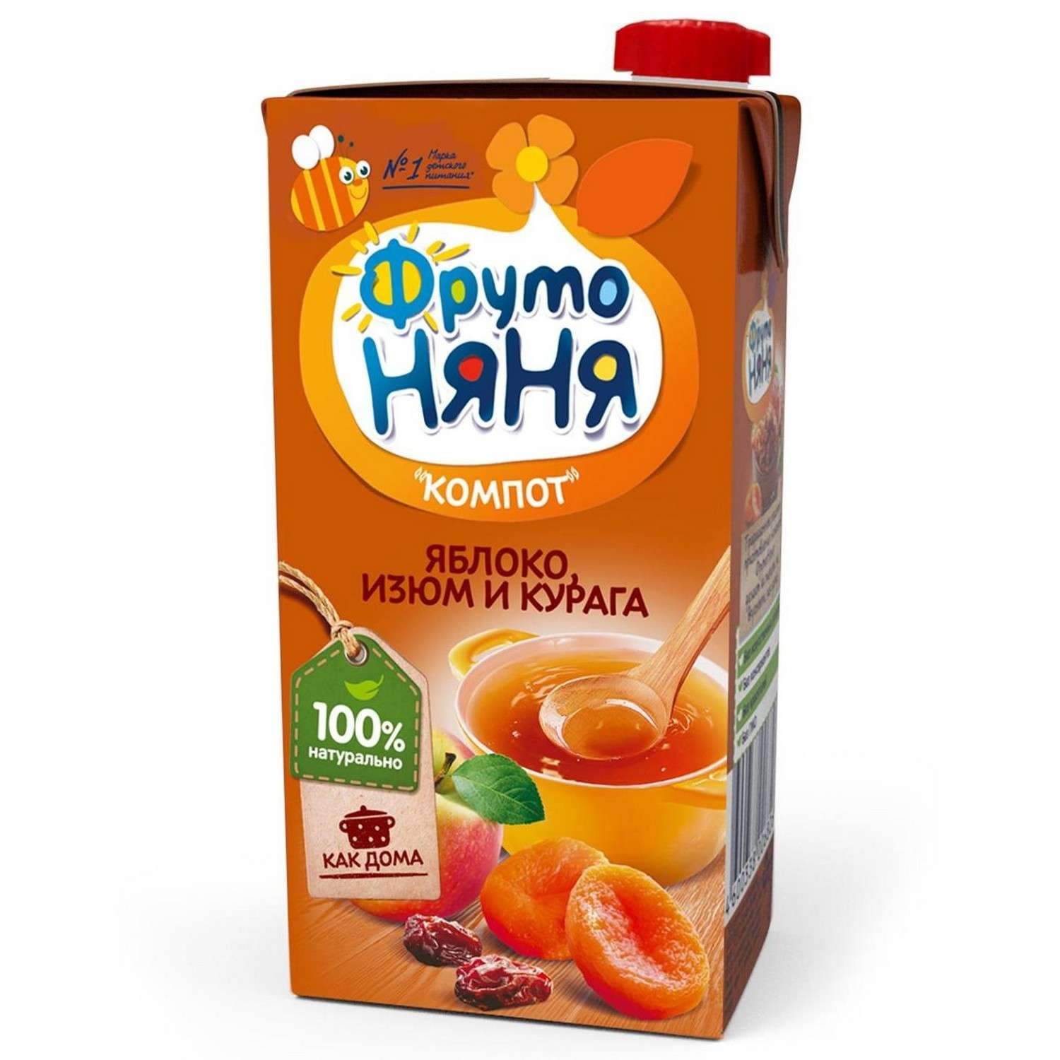 Компот ФрутоНяня яблоко-изюм-курага 0.5л с 3лет - фото 1