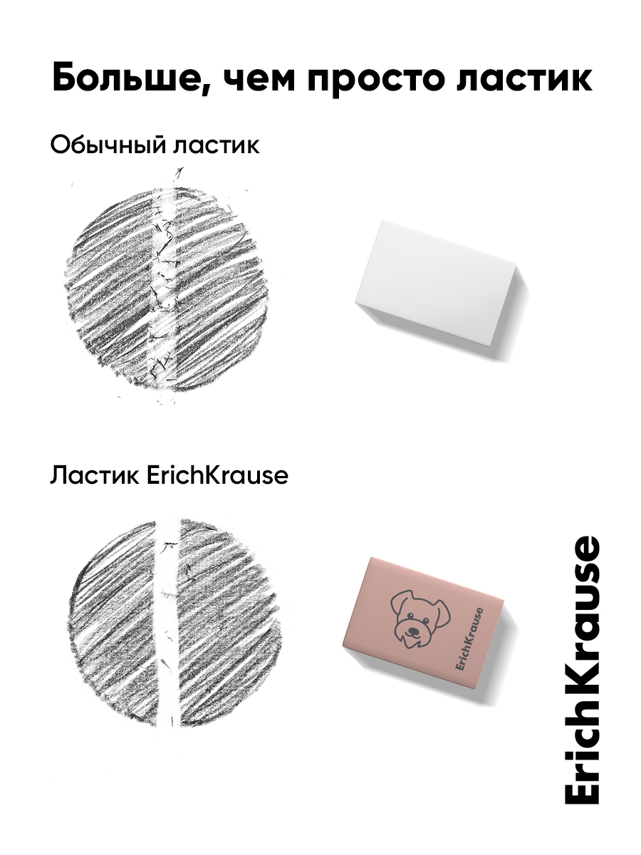 Ластик ErichKrause Милашки 4 шт. - фото 5