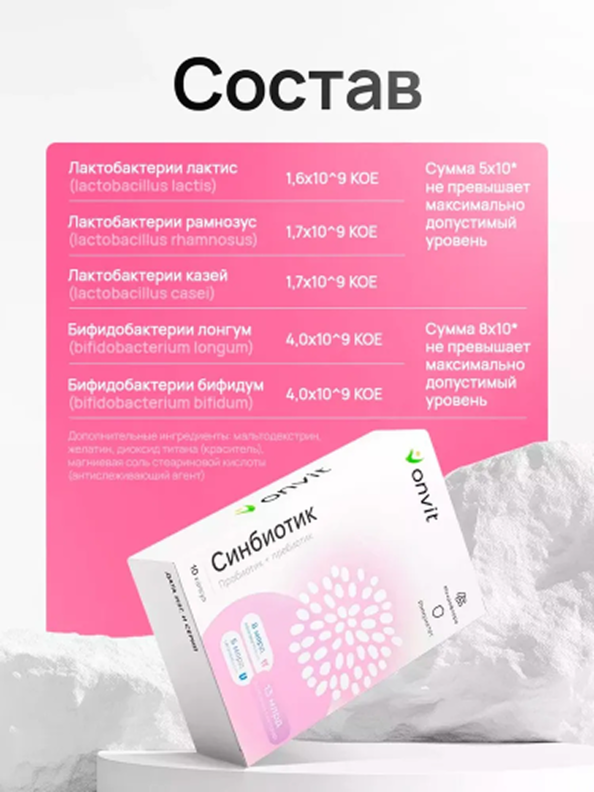 Синбиотик ONVIT пробиотик + пребиотик - фото 6