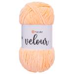 Пряжа для вязания YarnArt Velour 100 г 170 м микрополиэстер мягкая велюровая 5 мотков 863 персиковый