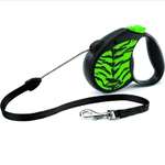 Рулетка для собак Flexi Safari M трос 5м 20кг green tiger