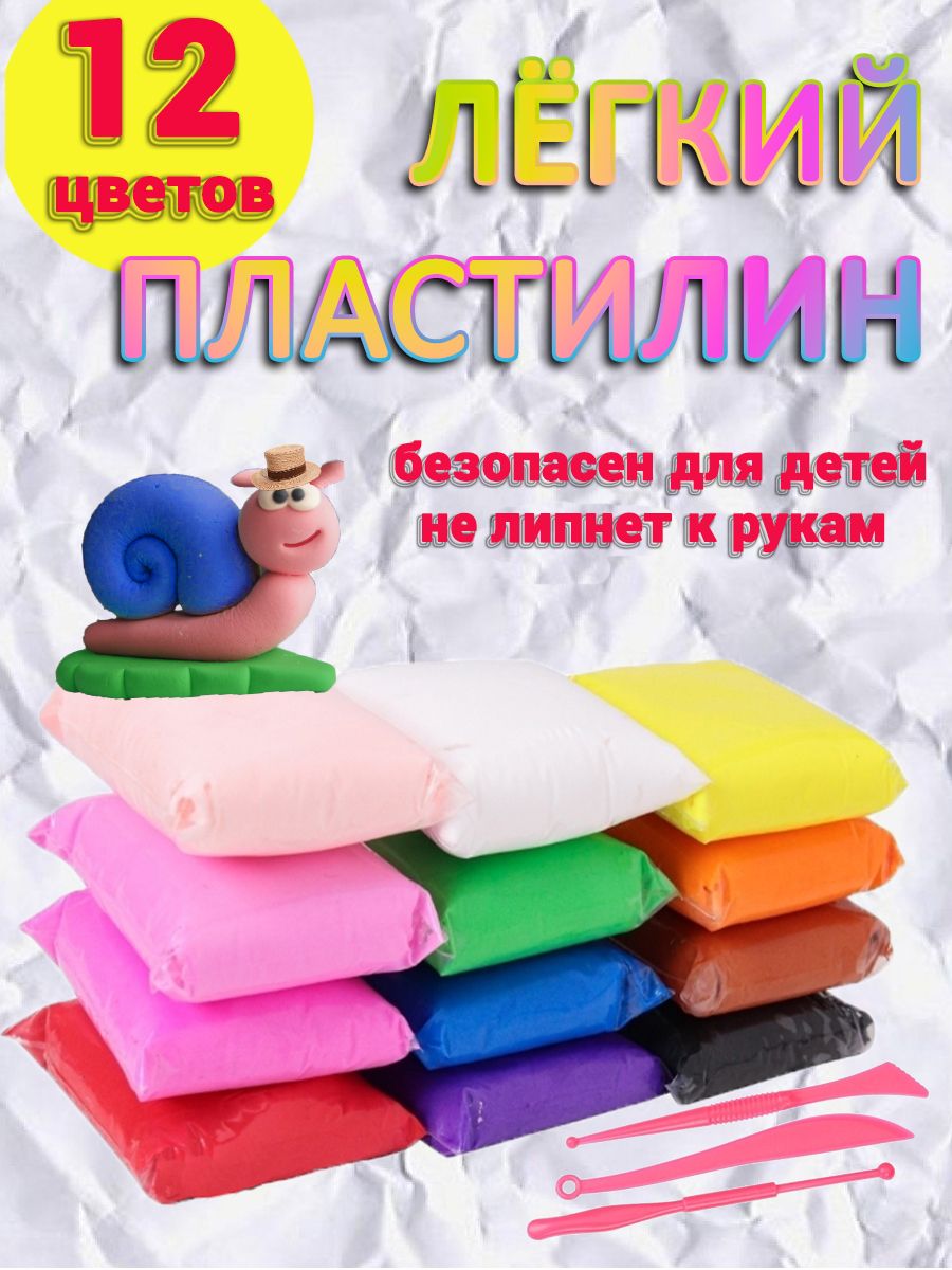 Пластилин Prof-Press 12 цв. - фото 1