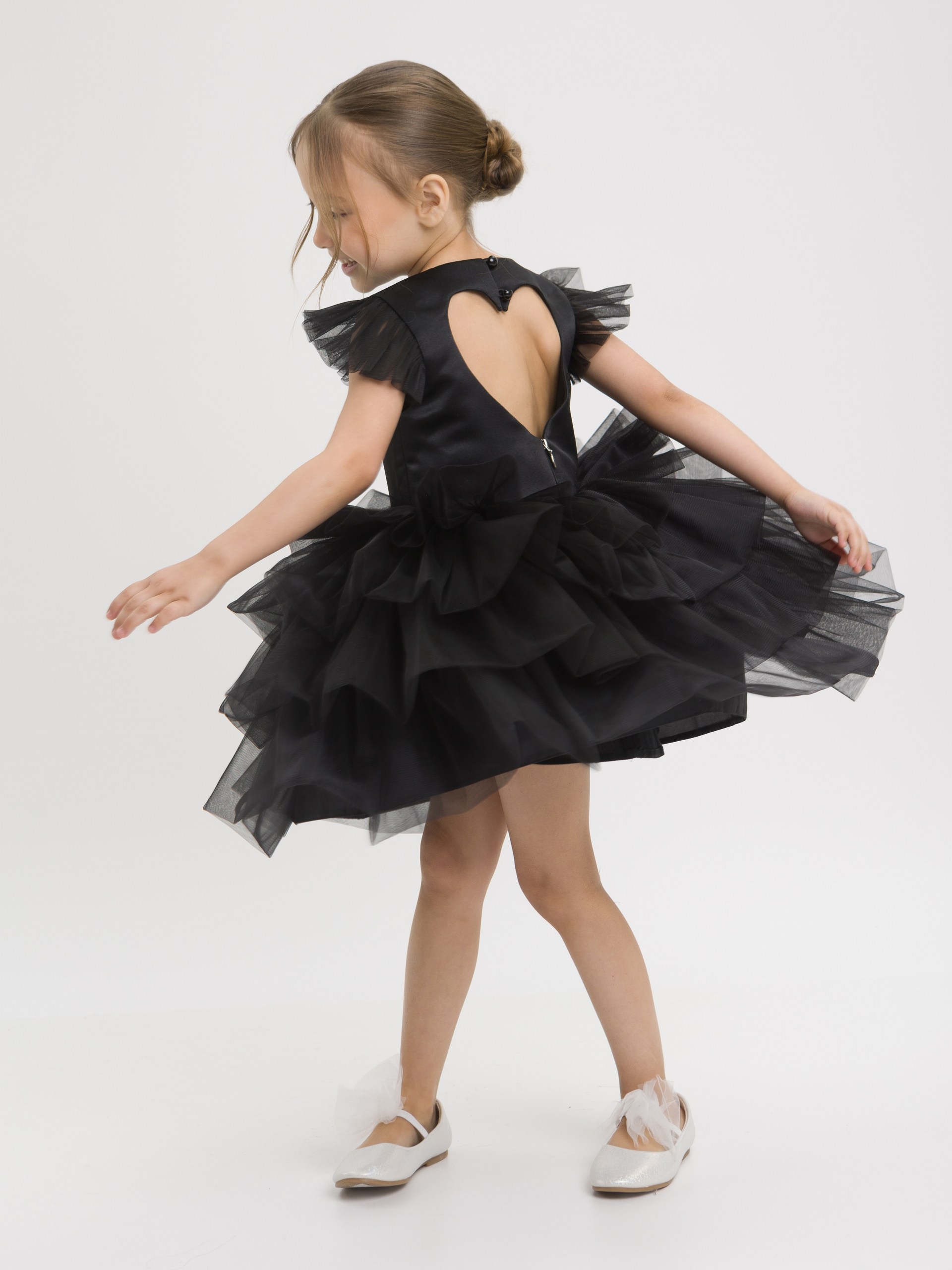 Платье LELUkids 1231.24_зефирка_черный - фото 1