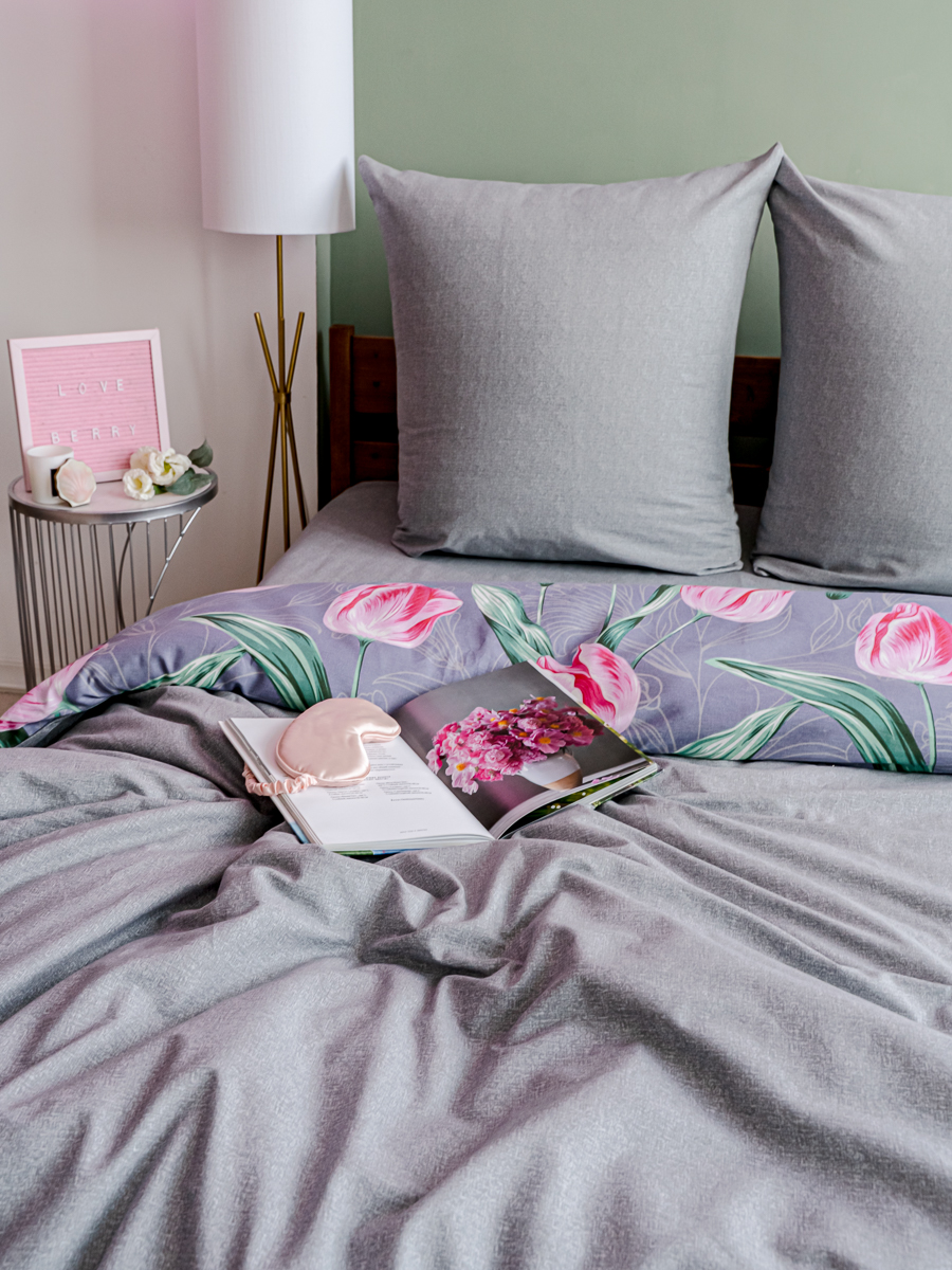 Комплект постельного белья LOVEBERRY Тюльпаны двуспальный 4 предм. - фото 7