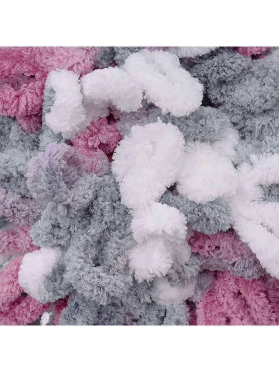 Пряжа для вязания Alize puffy color 100 г 9 м микрополиэстер плюшевая мягкая 6070 секционный 5 мотков - фото 7