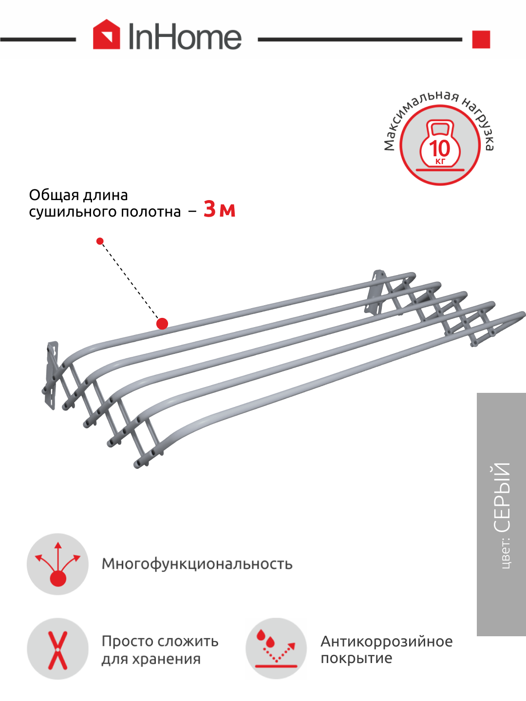Сушилка для белья InHome - фото 2