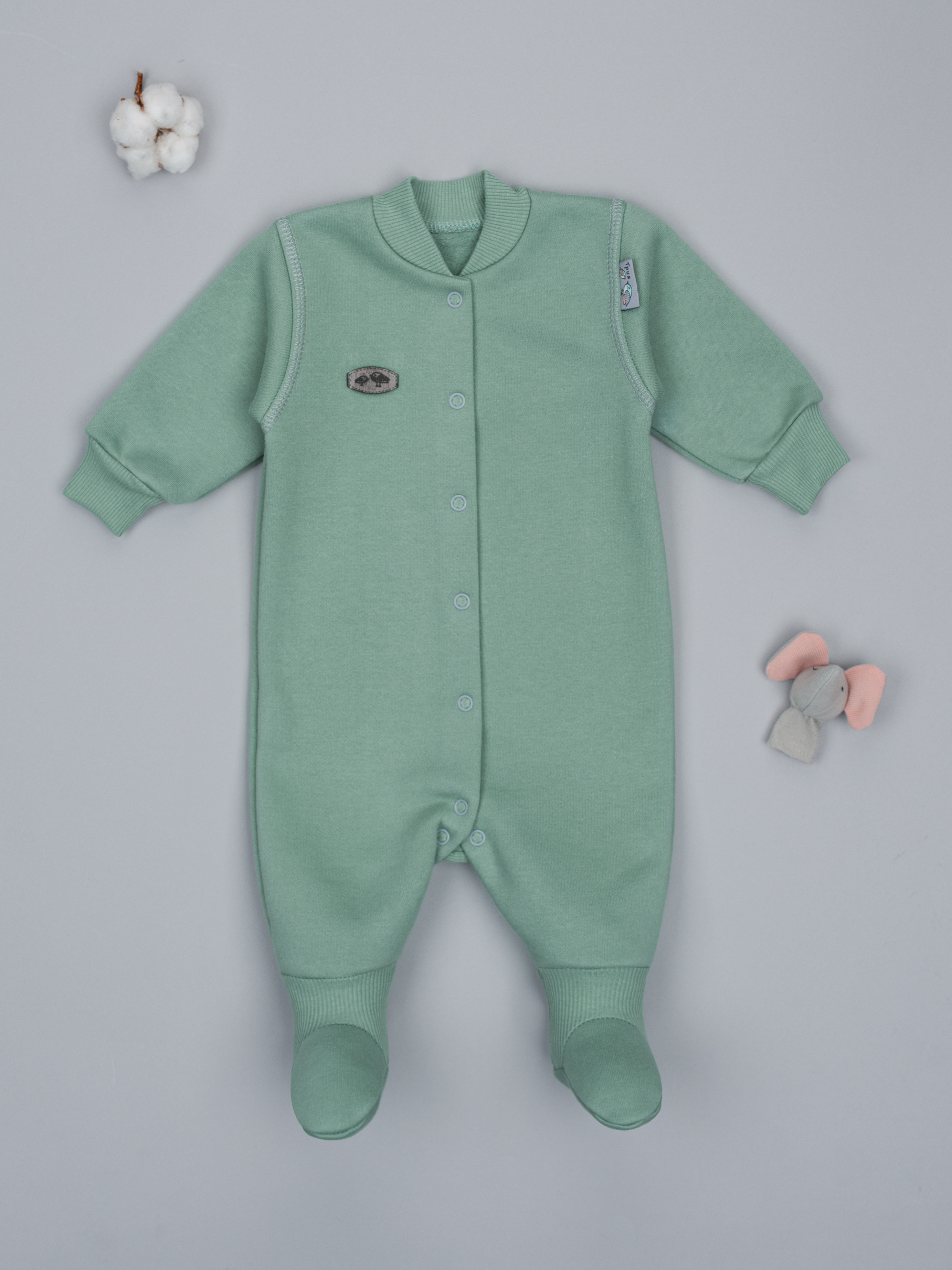 Комбинезон ТРИЯ 1164 футер 3-х нитка шалфей - фото 2