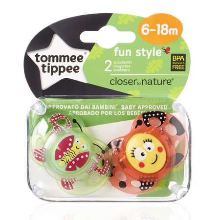 Пустышка Tommee tippee силикон от 6 мес. 2 шт.