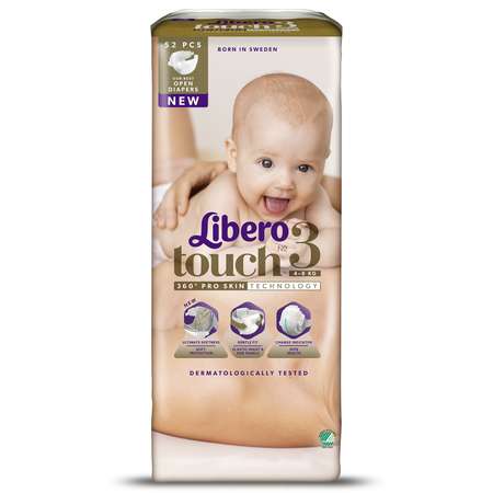 Подгузники Libero 3 (4-8 кг) 52 шт.