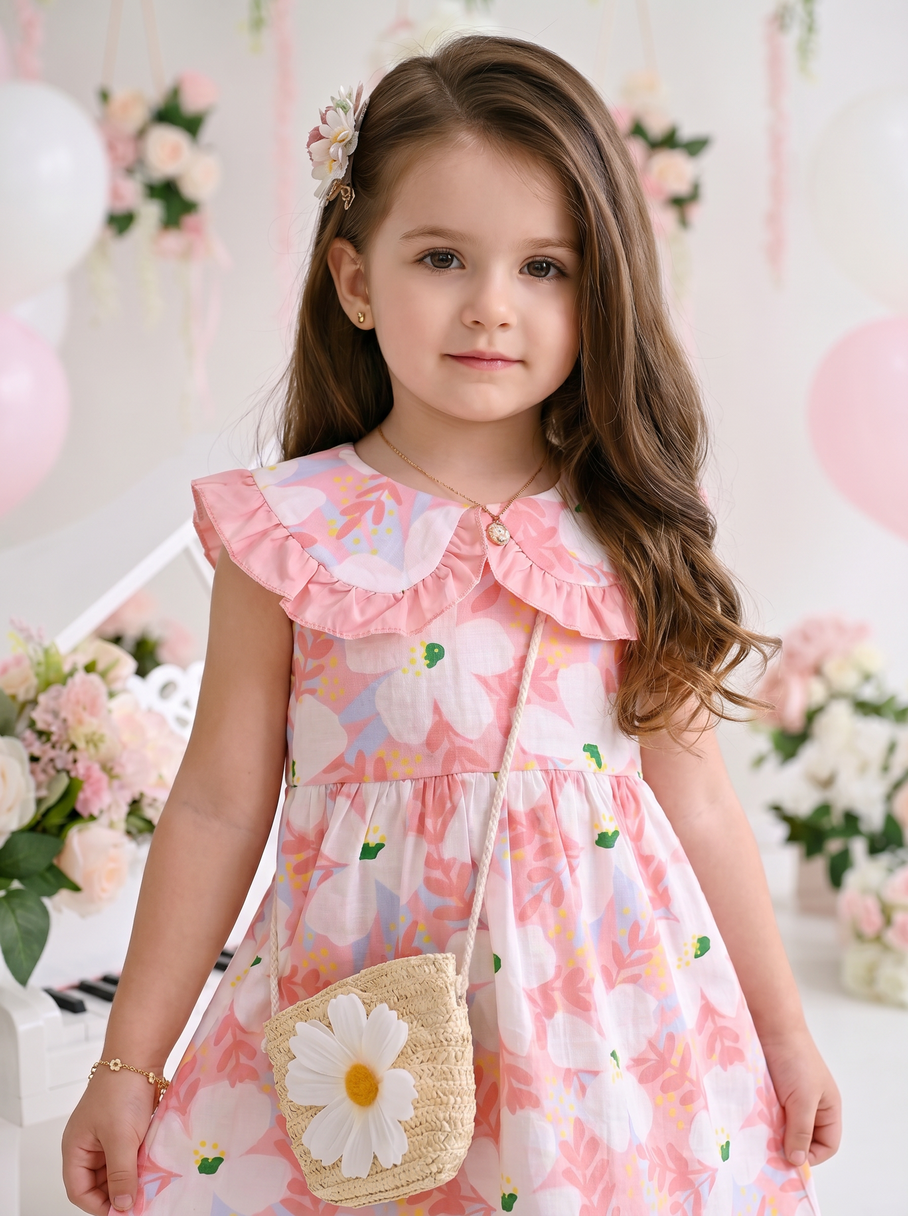 Платье Artcher kids Платье009Цветы_розовое - фото 3