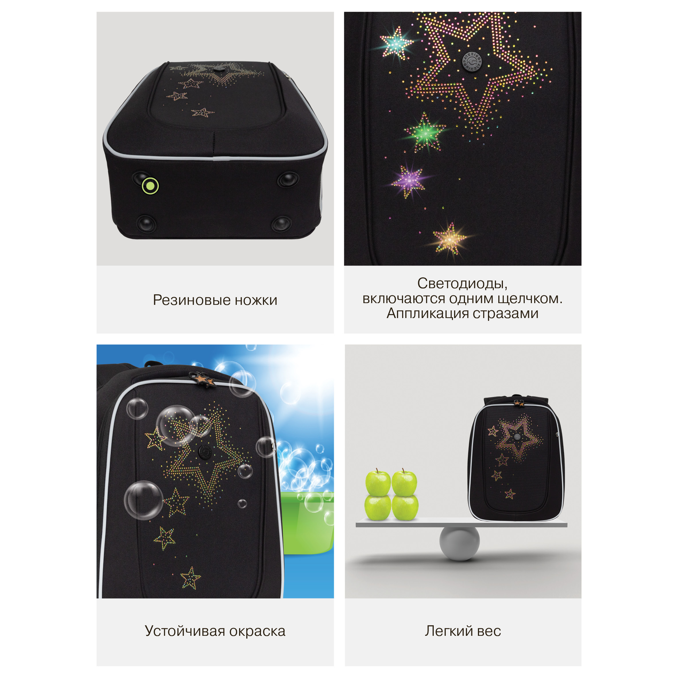 Ранец Grizzly Звезды - фото 13