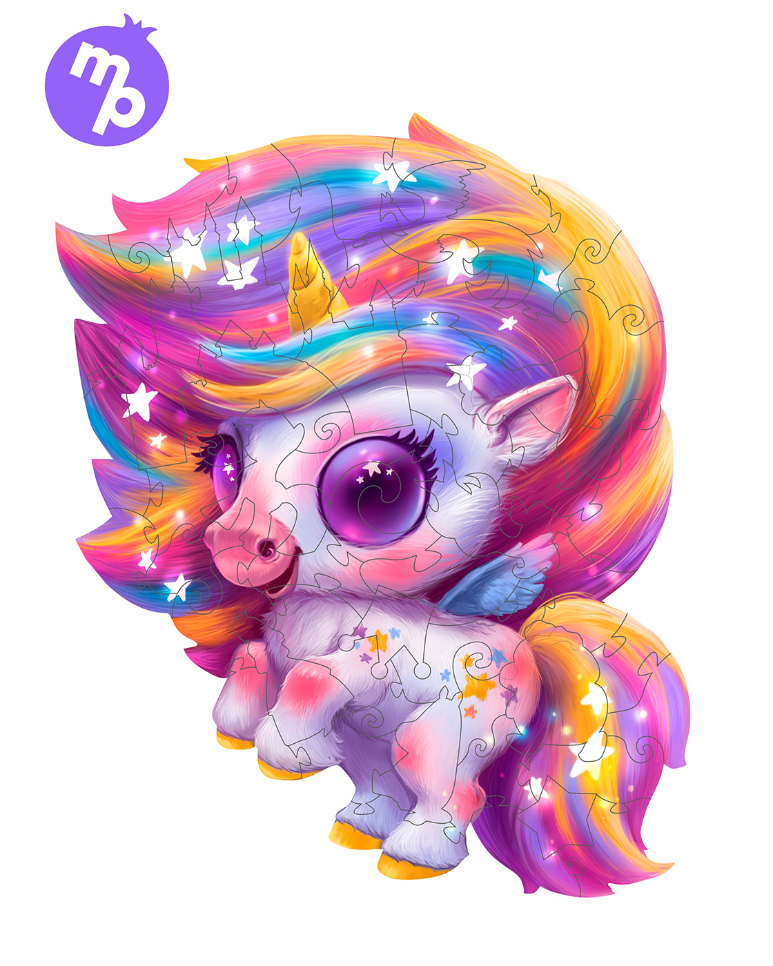 Пазл 1TOY Единорог Карамелька деревянный - фото 6