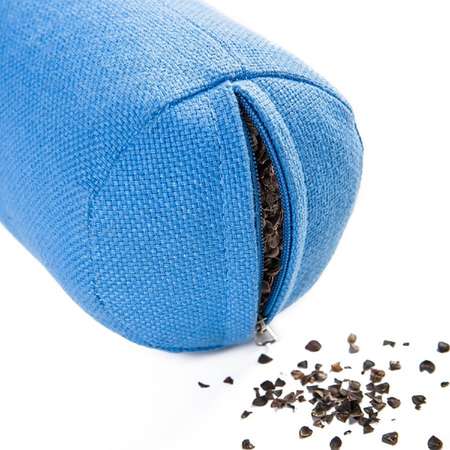 Валик BIO-TEXTILES для спины и шеи с лузгой гречихи ультрамарин