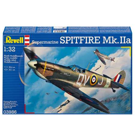 Сборная модель Revell Самолет Истребитель Спитфайэр Mk II британский времен Второй Мировой Войны