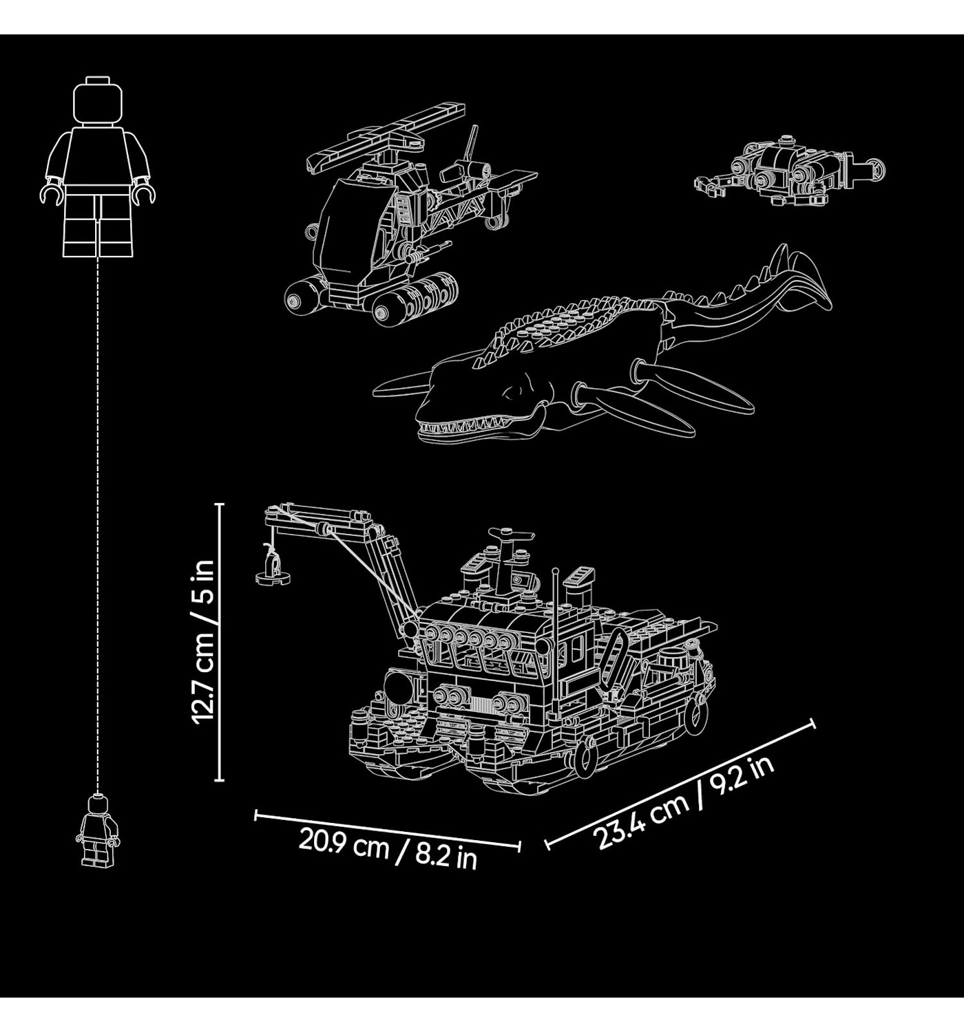 Конструктор LEGO Jurassic World Атака Мозазавра 703 дет. - фото 7