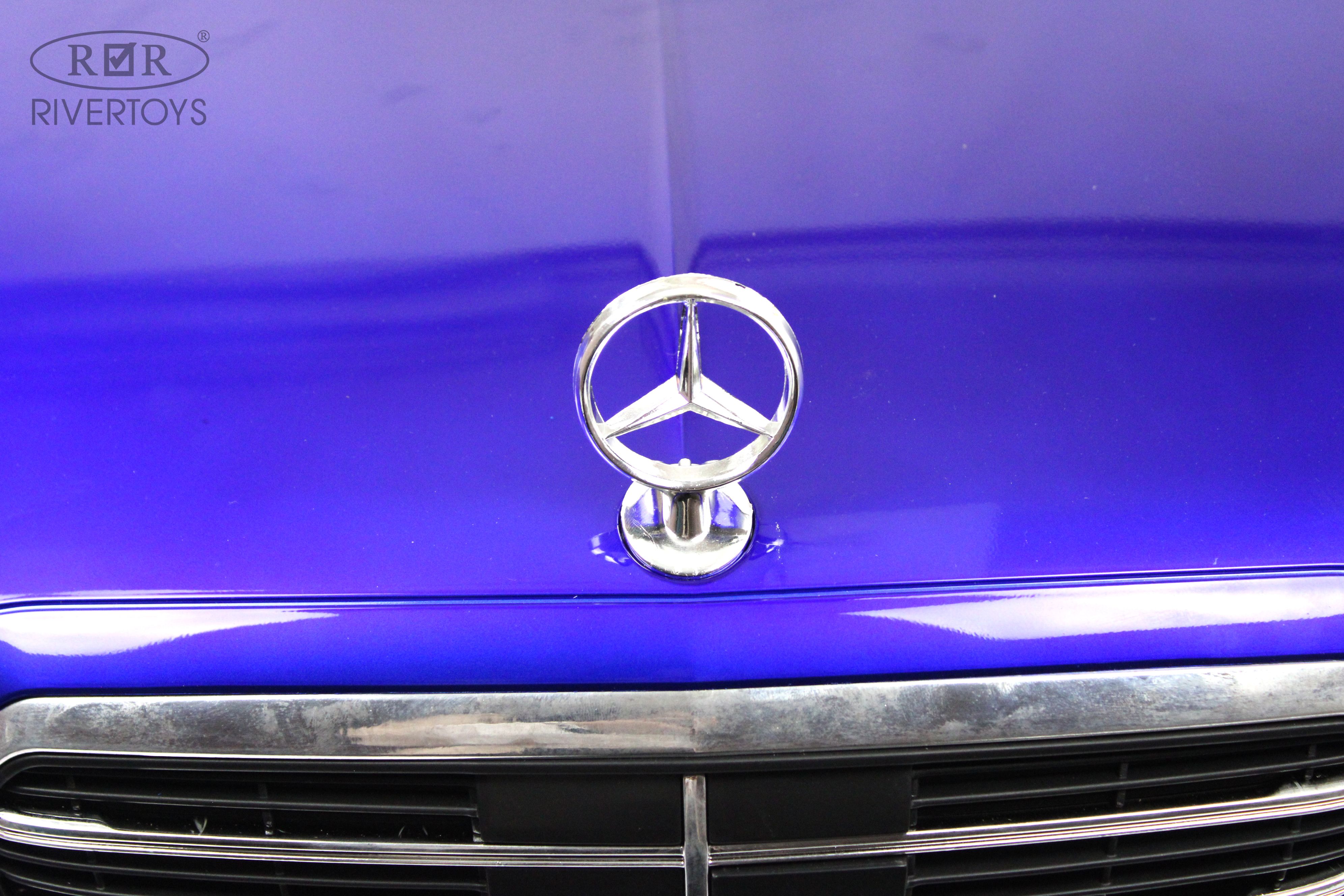 Электромобиль RIVERTOYS Mercedes М333БХ-BLUE-GLANEC С пультом ДУ - фото 5