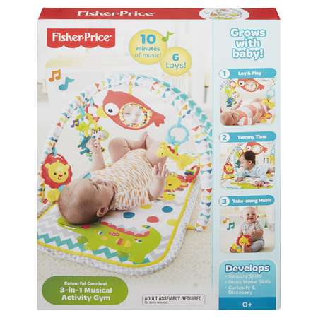 Коврик Fisher Price музыкальный развивающий Цветной карнавал