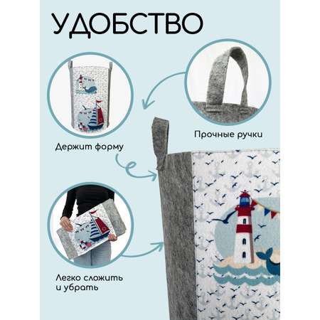 Корзина для игрушек из войлока Textile NN Кит
