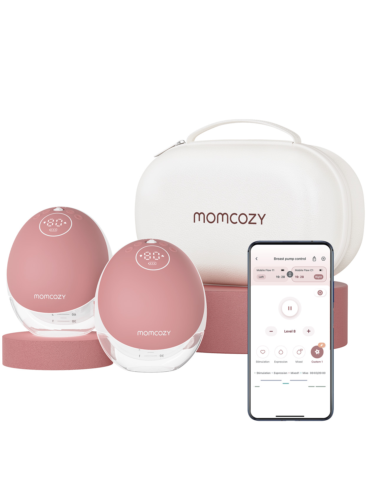 Молокоотсос электрический Momcozy BP223, Mobile Flow, M9, 2 шт - фото 1