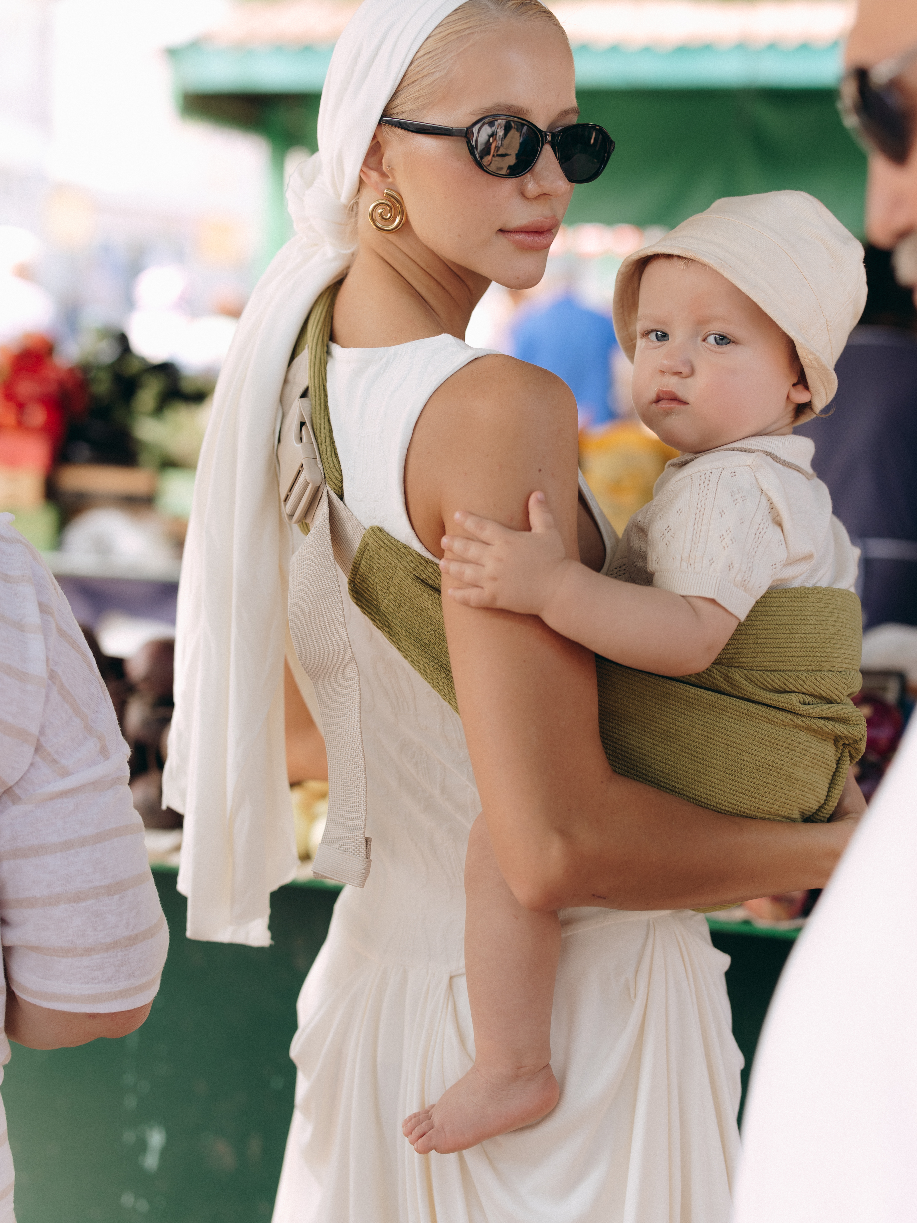 Переноска для новорожденных Timikbaby слинг оливковый - фото 1