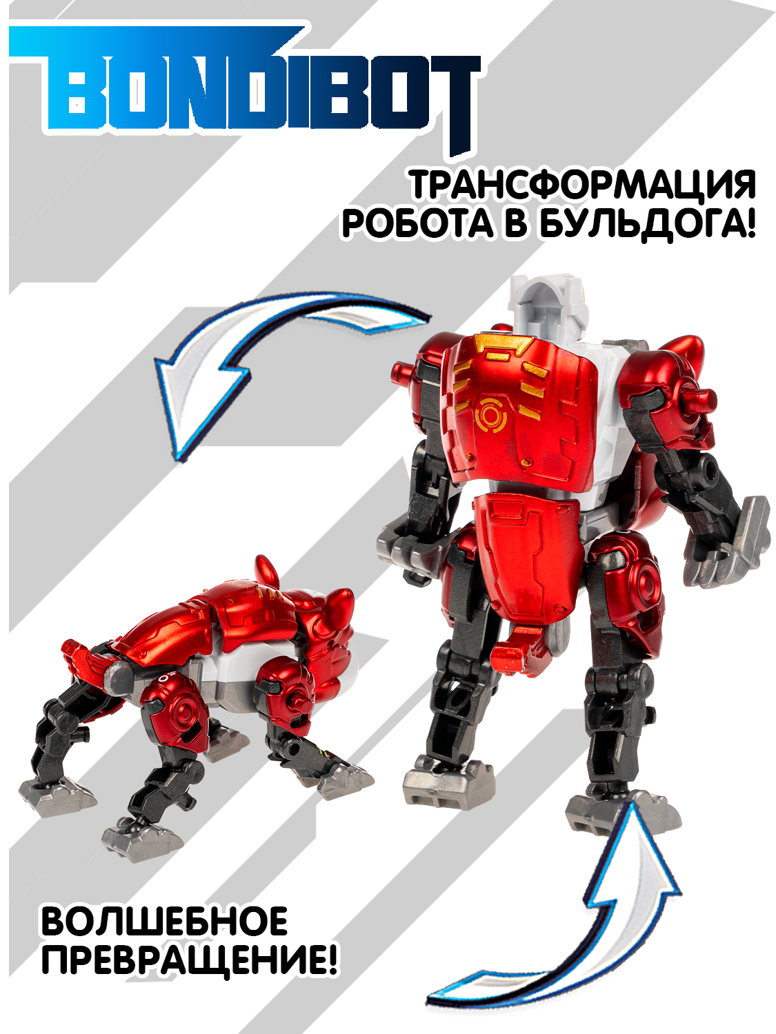 Фигурка Bondibon 2в1 робот бульдог - фото 3