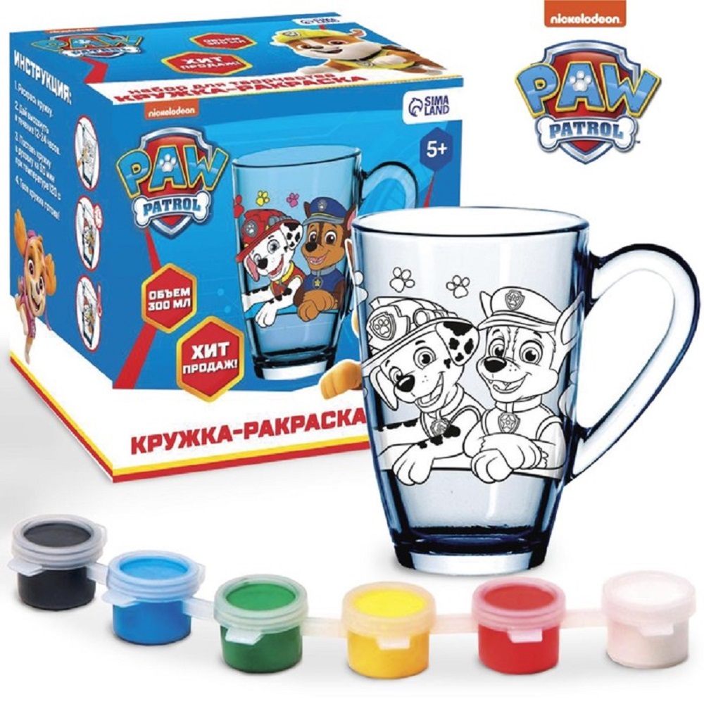 Набор для творчества Sima-Land Щенячий патруль Команда роспись красками - фото 3