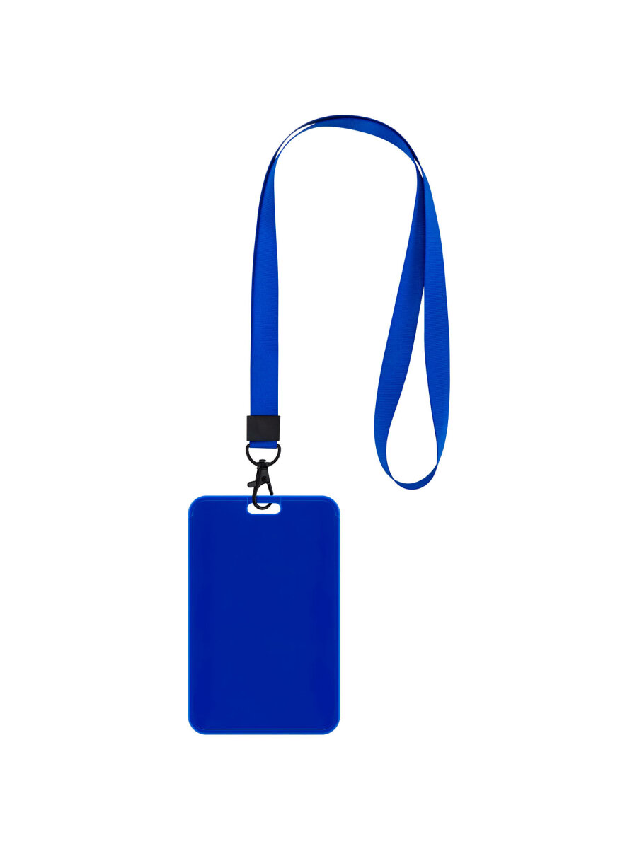 Бейдж Brauberg синий с лентой и карабином - фото 3