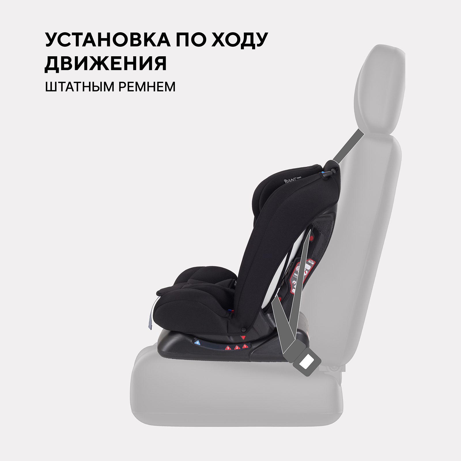 Автокресло Rant Basic Unity 0+/1/2/3 (0-36 кг) черный - фото 5
