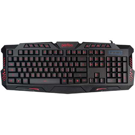 Клавиатура проводная Perfeo SKIN Game Design Multimedia подсветка USB чёрная