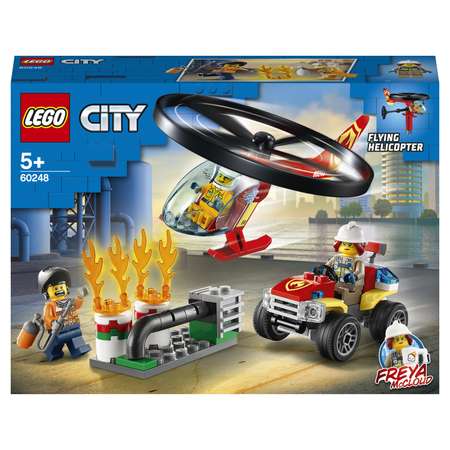 Конструктор LEGO City Fire Пожарный вертолет блочный