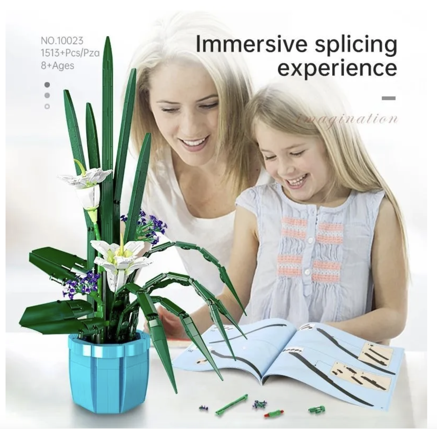 Конструктор Mould King Цветы Лилия в горшке - фото 14