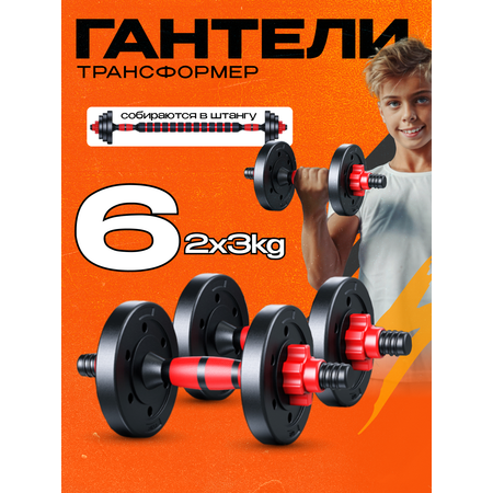 Набор блинов с грифом БлинДаГриф Гантель 3кг 2шт