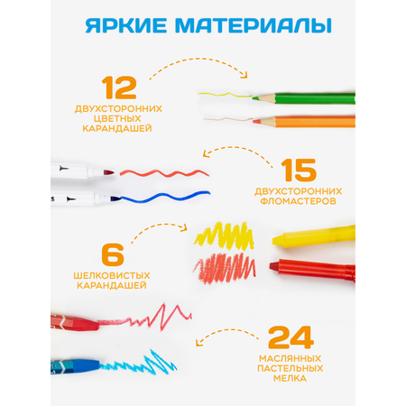 Набор для рисования Bluepink Hearts Чемодан 116 шт.