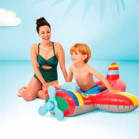 Лодка детская надувная Intex Самолет 119х114см Pool Cruisers от 3-6 лет до 27 кг