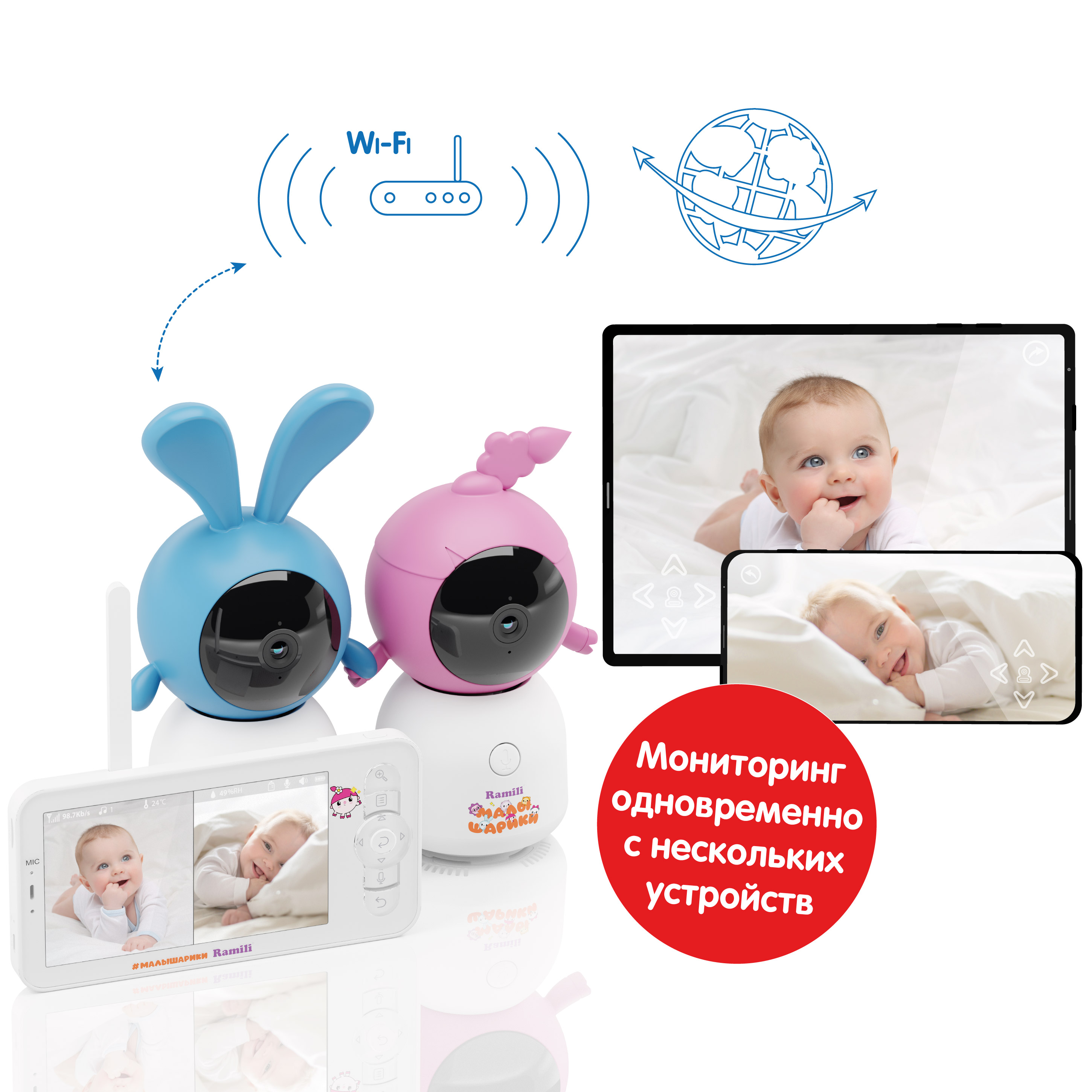 Видеоняня Ramili Малышарики Нюша и Крошик - фото 2