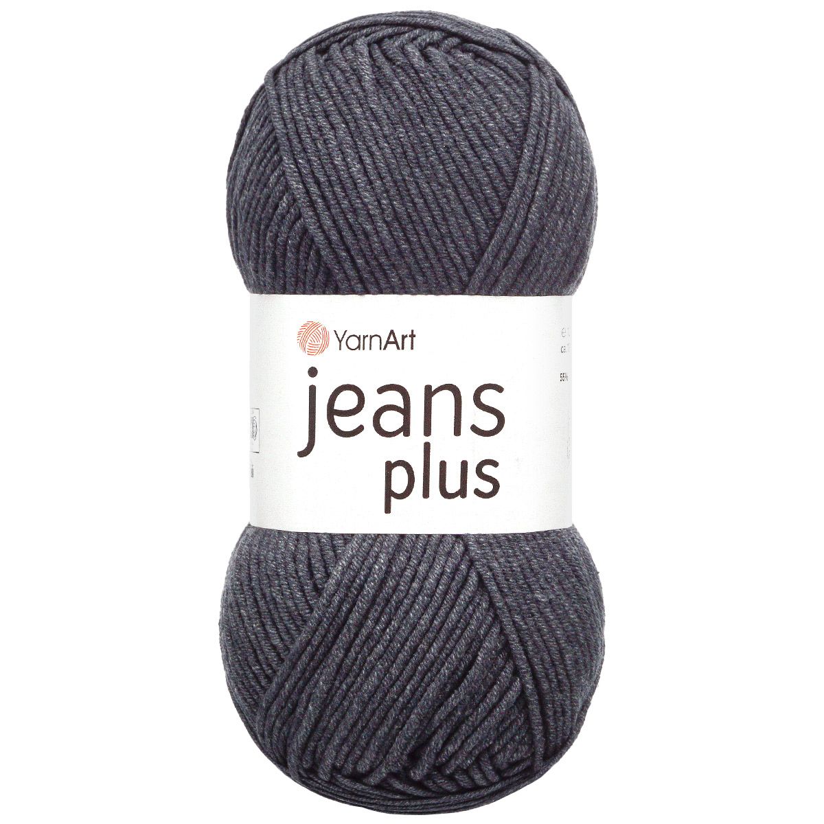 Пряжа YarnArt Jeans Plus объемная летняя 100 г 160 м 28 графит 5 мотков - фото 6