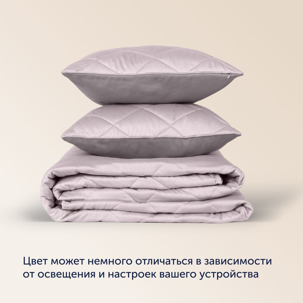 Комплект покрывало+2 наволочки buyson BuyColor Песок/Роза 240x260/45x45см - фото 13