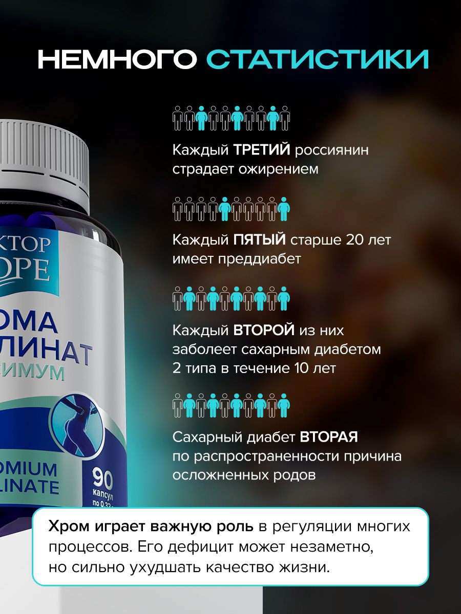 Альфа-липоевая кислота + Хрома пиколинат Доктор Море 90 капсул + 60 капсул - фото 12
