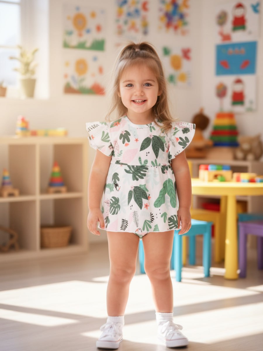 Боди VEDDI 079к-21-белый/тропики - фото 5