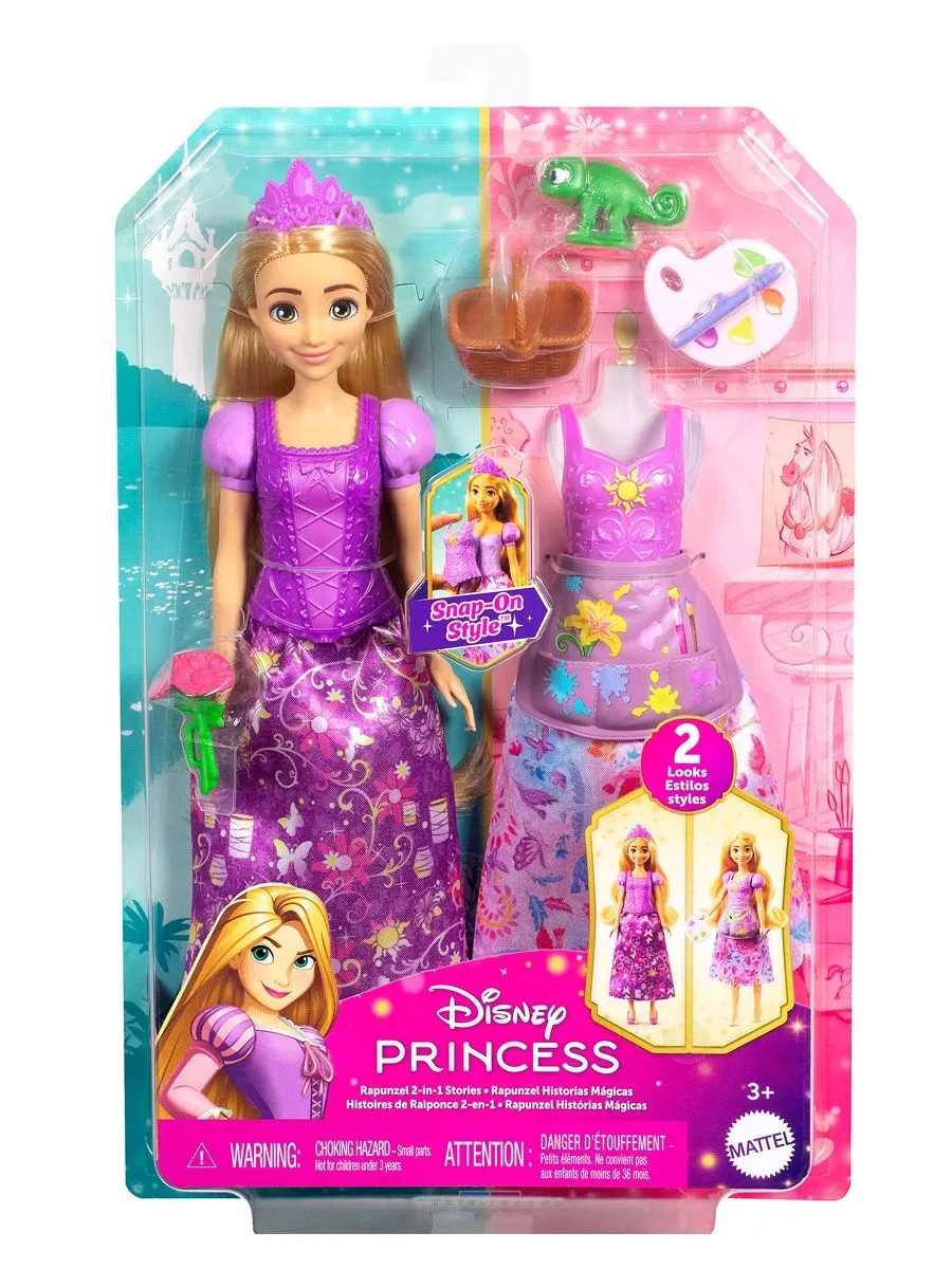 Кукла модельная Arnetta Mattel Disney Принцесса Рапунцель с нарядом высота 27 см JBG09 - фото 3
