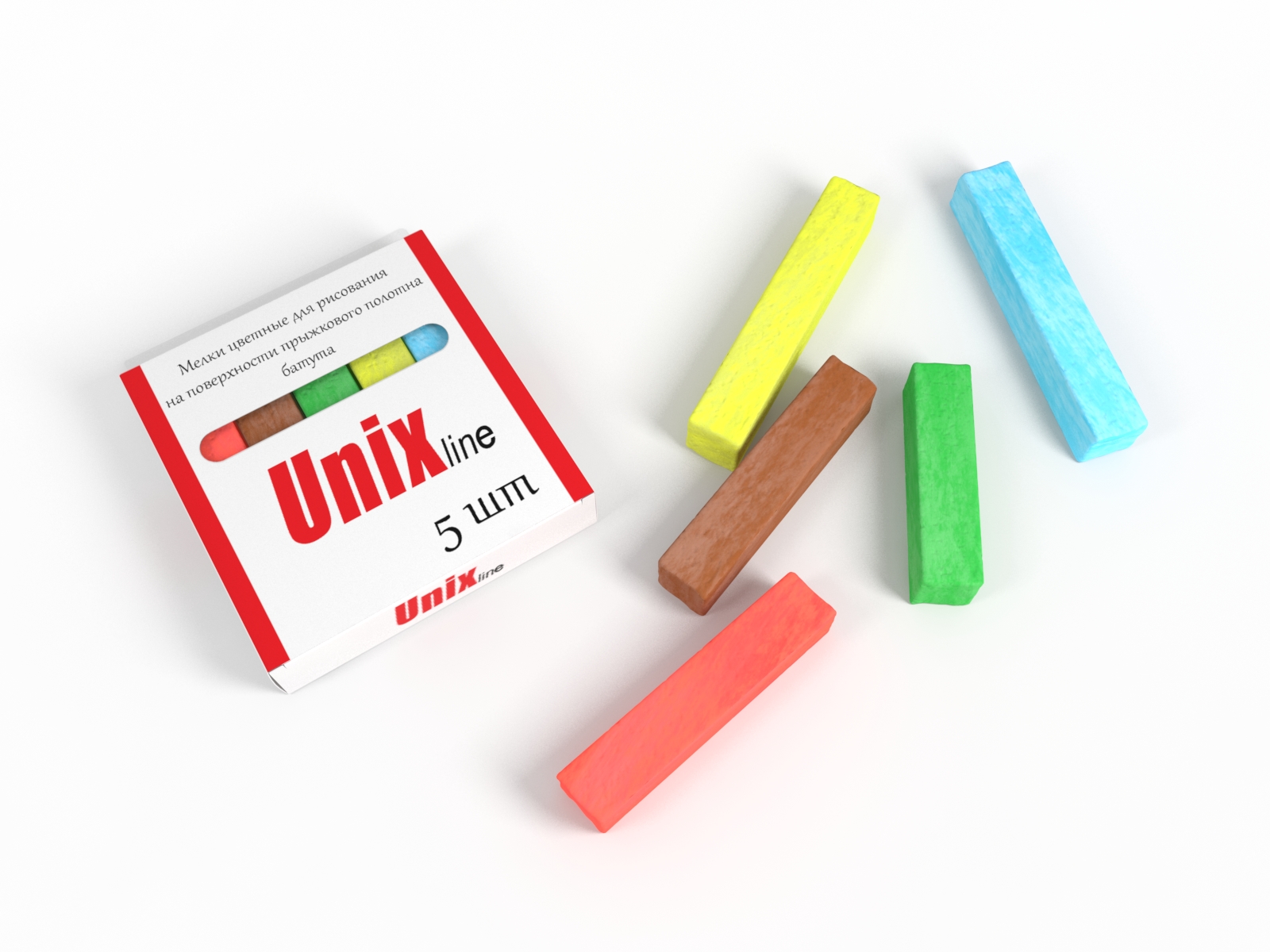 Мел сухой UNIX line 5 шт. - фото 2