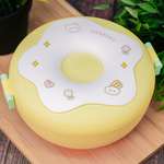 Ланчбокс для обеда iLikeGift Donut yellow с приборами